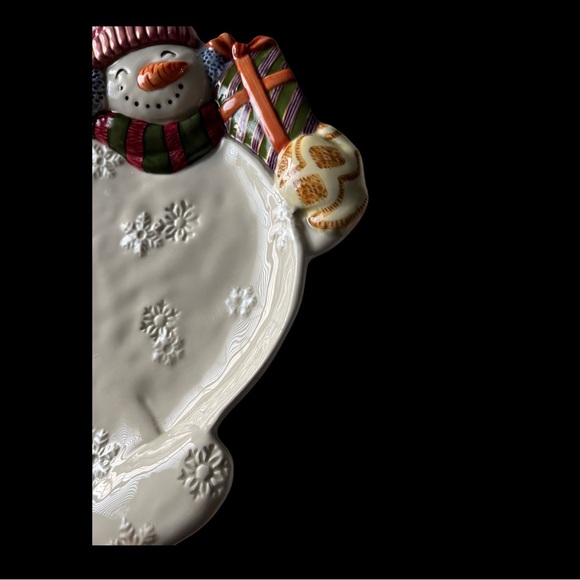 Fitz and Floyd “Frosty Folks” Canapé Plate. - Picture 4 of 13